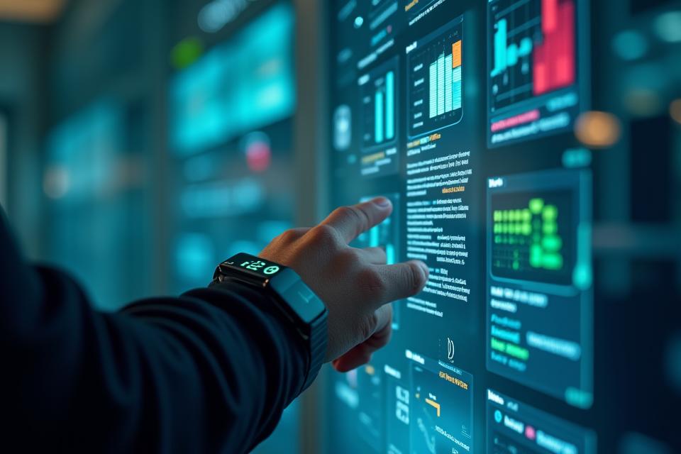 Monitor de actividad física y datos de salud en una pantalla
